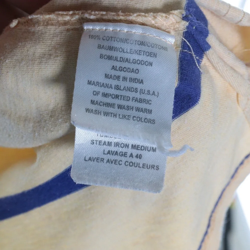 Abercrombie Polo Shirt Kids‎ Large (Men Small) Rugby Striped Moose Yellow Preppy